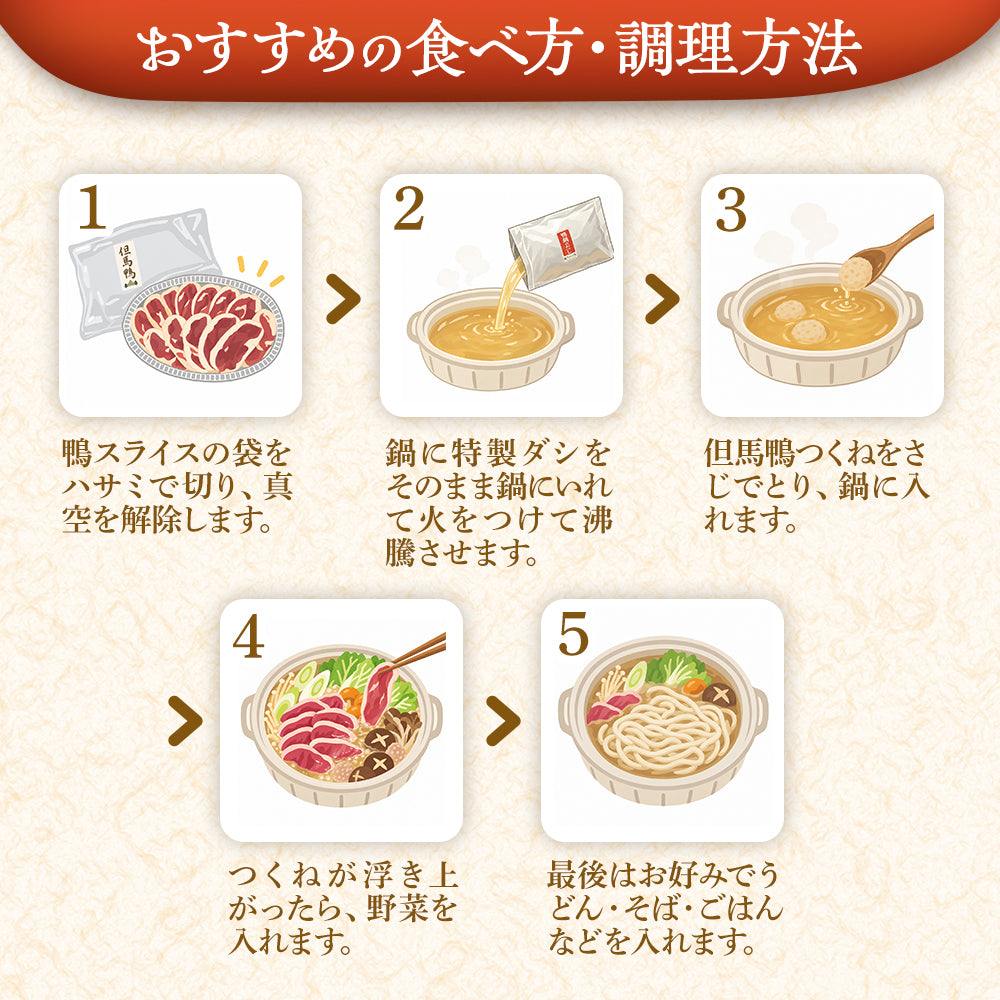 【送料無料】但馬鴨鍋セット（小・中・大）