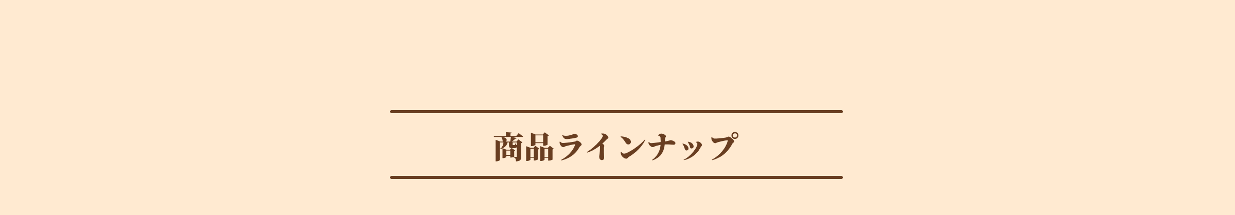 商品ラインナップ